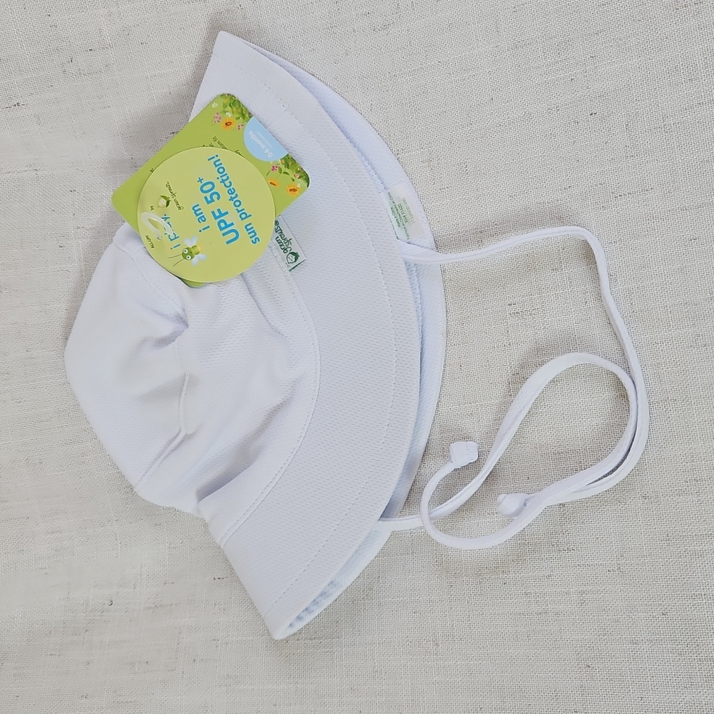 White Kids Sun Hat with UPF 50+ Protection